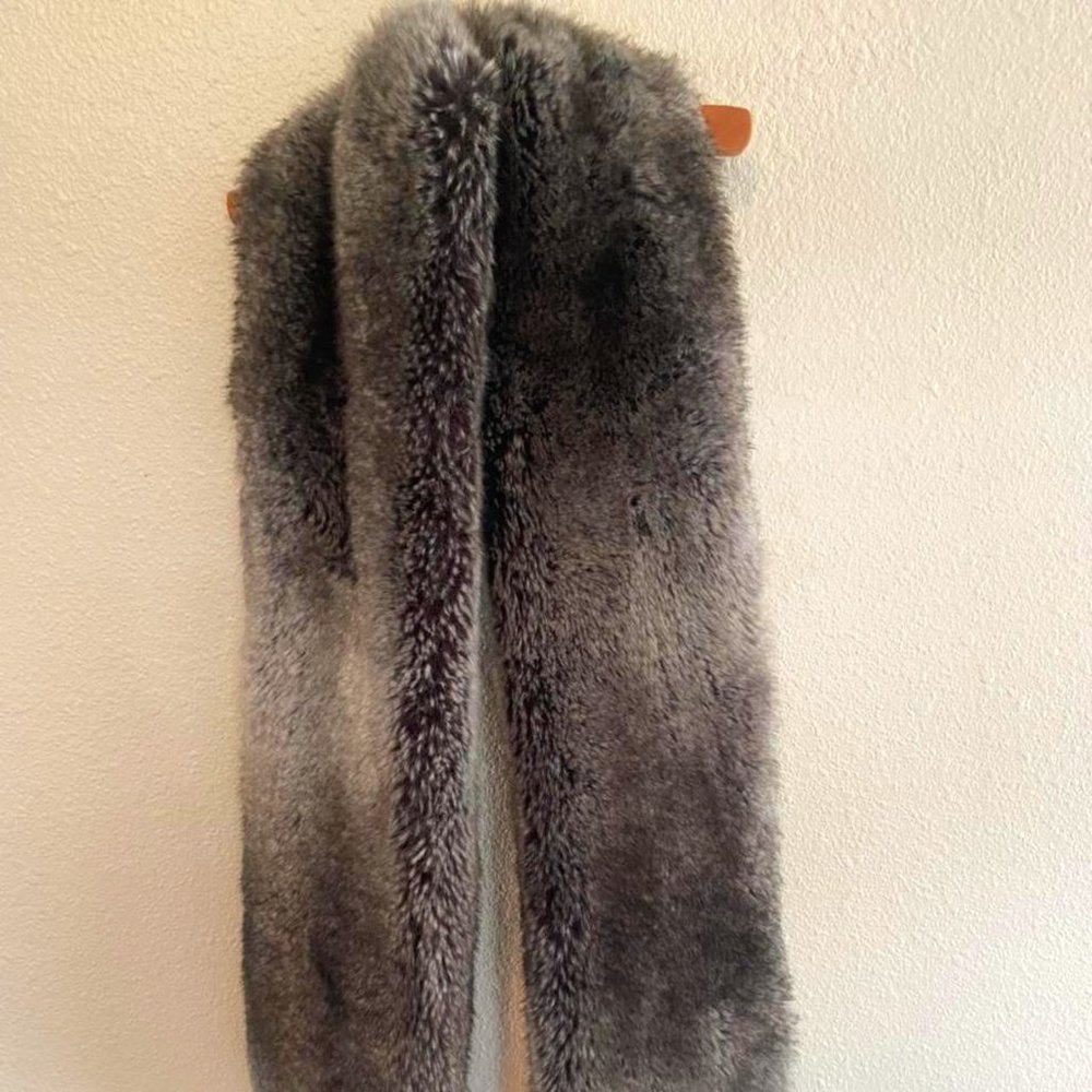 Restoration Hardware Luxe Faux Fur Wolf Scarf
